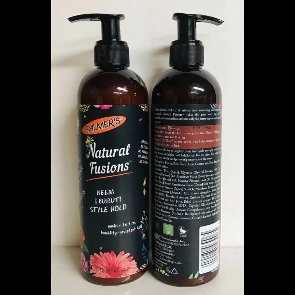 Palmer's Natural Fusions Neem & Buruti Style Hold 12fl Oz Bundle Of 2
